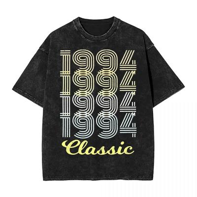 Born 1994 Vintage T Shirts Hip Hop Washed Cotton Harajuku T-Shirt Casual Men Women Tops Streetwear Printed Tee Shirt