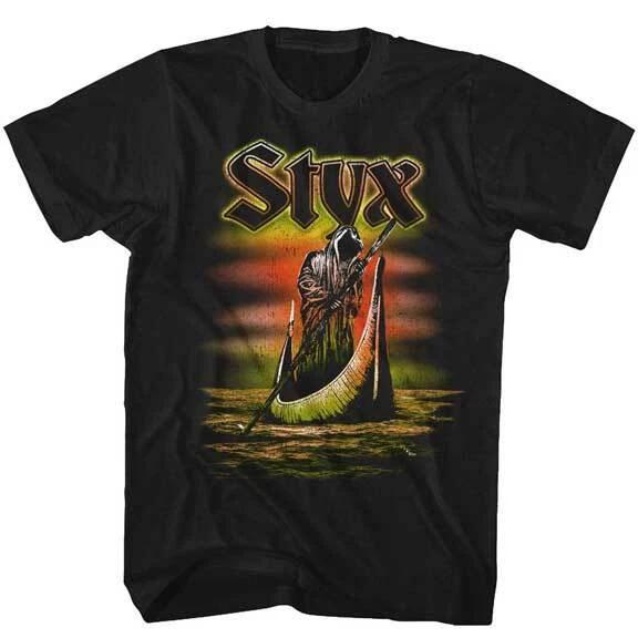 Styx Ferryman Grim Reaper Men s T Shirt Rock Music Concert Merch L
