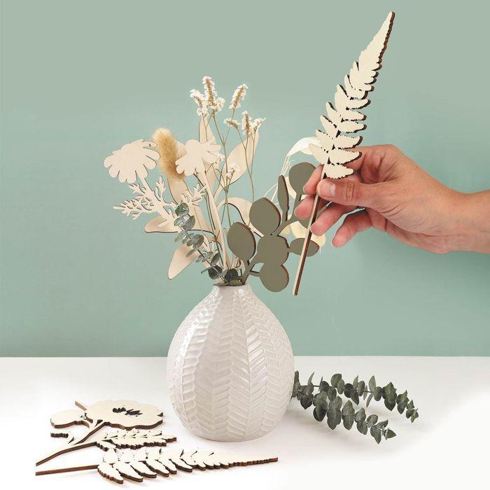 10 Wooden Flowers To Decorate 24 Cm