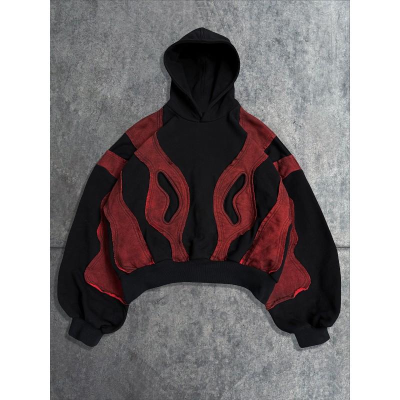 Oversized Hooded Sweatshirt With Embroidered Patch