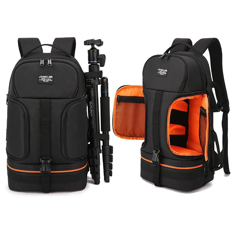 Professional Dslr Camera Backpack Large Photography Bag With Tripod Holder Waterproof Rain Cover For Outdoor Hiking оранжевый