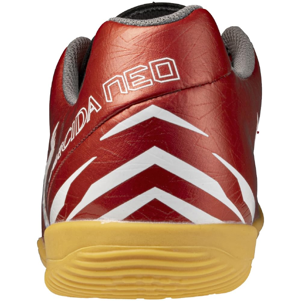 Mizuno Monarcida NEO SALA SELECT IN Futsal Ruby Red x 3E Shoes, Wide, Indoor, White, 26.5 cm,
