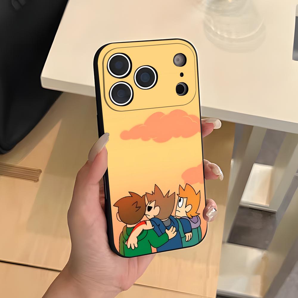 

E-EddsworldS Anime Phone Case For IPhone 17 Air 16 E Pro Max 15 14 13 Mini 12 Pro 11 Max Plus Black Soft Shell iPhone 16e
