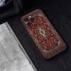 Custodia per Telefono con Motivo Floreale Tappeto Persiano Per iPhone 17 16 15 11 13 14 Pro Max X Xr Xs Max 12mini Cover Nera