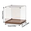Wooden Bottom Storage Box Window Acrylic Toy Gundam Building Block Box Glue-Free Dust Cover