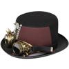 Metal Hat Dinner Hat Steampunk Top Hat Gear Goggles Accessories Gothic Hat Belt Men's Cowboy Hat Rivet Cap Goggles Cowl Rivet Cap