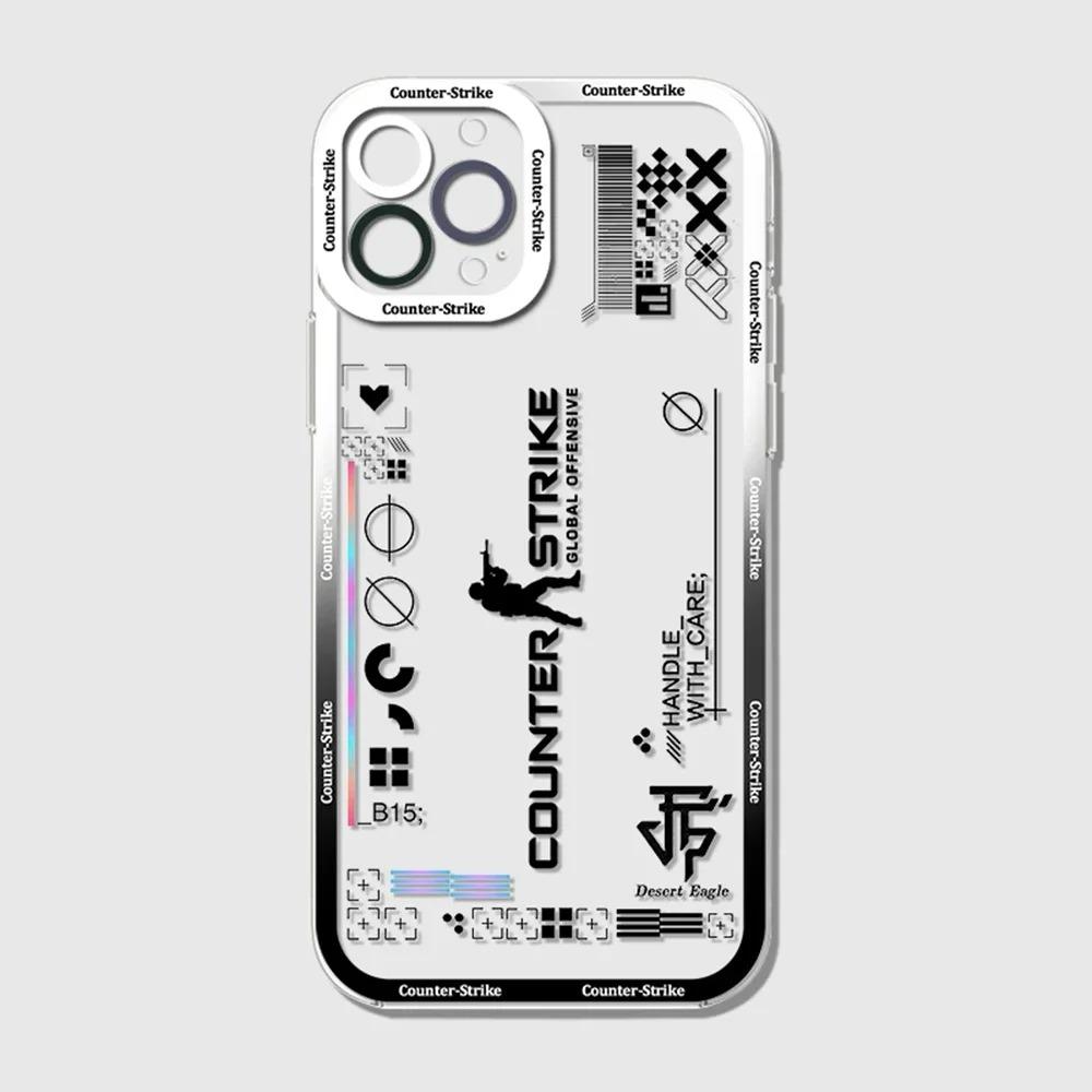 

Горячая игра CS GO Чехол для телефона Новый дизайн Для IPhone 16 15 14 13 12 11 Pro Max Mini Прозрачный силиконовый чехол Для мальчика 2022 Fundas iPhone 13 Mini