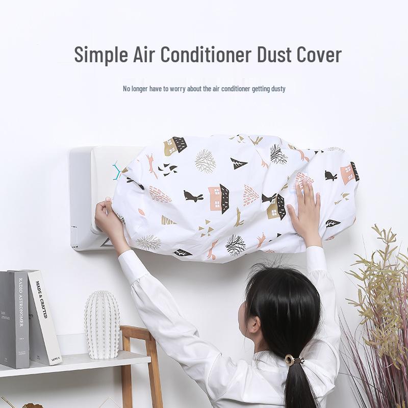 Durable PVC Wall-Mounted Air Conditioner Dust Cover - Modern, Simple, and Washable