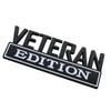 1x VETERAN Edition Decals Car Sticker 3D Raised Letter Emblem Black White
