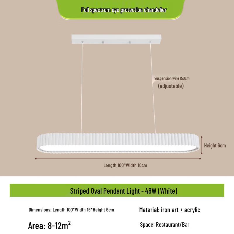 Modern Full Spectrum Eye-Protection LED Chandelier