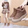 Fashion Women Thickened Warm Short Plush Waterproof Snow Boots Trend Winter New Slip-on Ankle Boots Woman Non Slip Platform Cotton Shoes