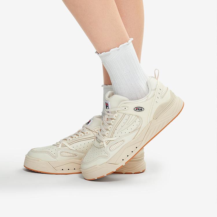 FILA Slam 22 Fabric Synthetic Leather Comfortable Durable Lightweight Low-Top Sneakers Women sneakers Off-White F12W231217FAW