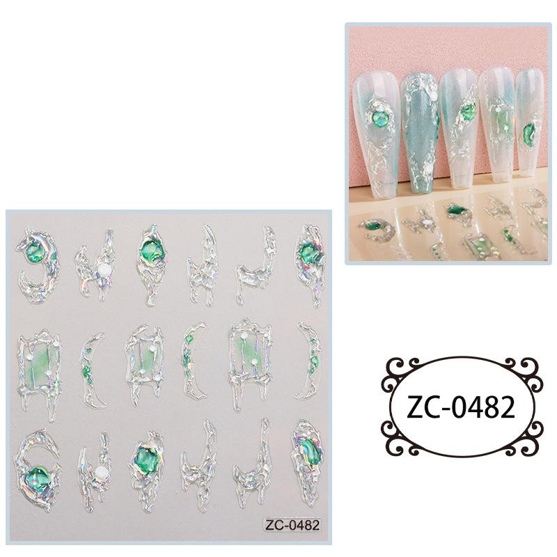 

Новые наклейки для дизайна ногтей в японском стиле 5D трехмерные мягкие клеевые тисненые легкие роскошные наклейки для ногтей 60*60mm