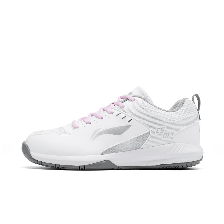 

Li Ning Wear resistant, Lightweight, Breathable, And Non slip. Badminton Shoes Unisex White Gray Pink AYTS034-6() 43
