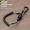 Fishing Magnetic Net Release Holder With Lanyard Fly Fishing Tool Strong Magnet Carabiner Key Chain Elastic Coil Stretch Tether
