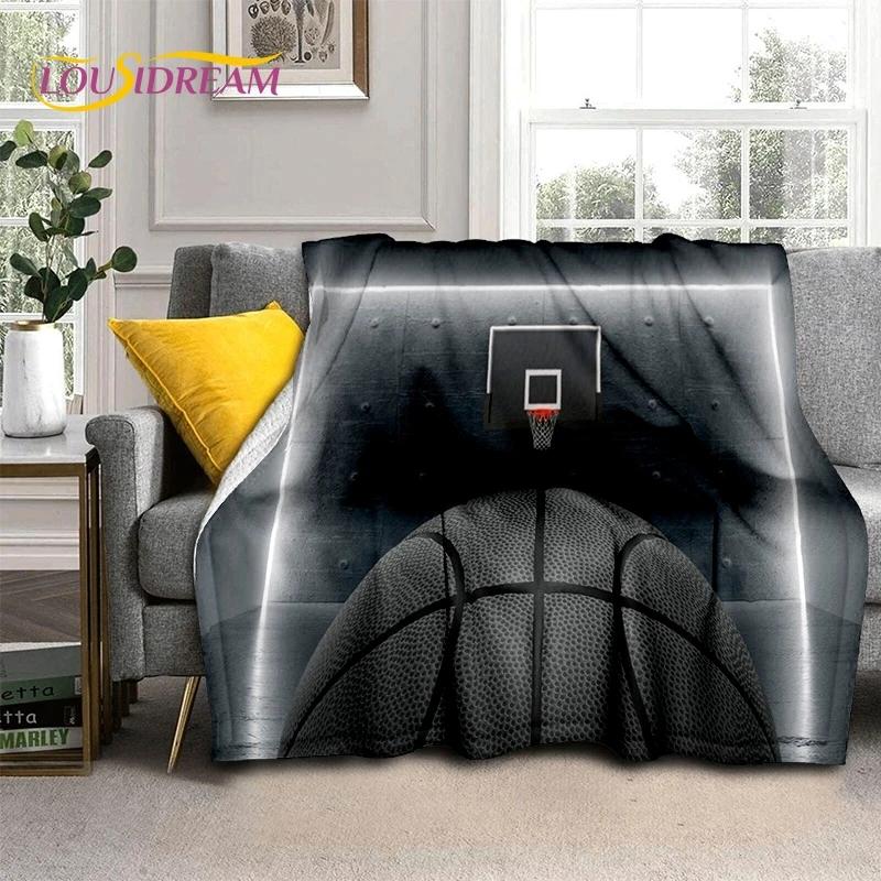Latest Basketball Court Frame Soft Flannel Blanket for Beds Bedroom Sofa Picnic,Throw Blanket for Cover Outdoor Leisure Nap Gift