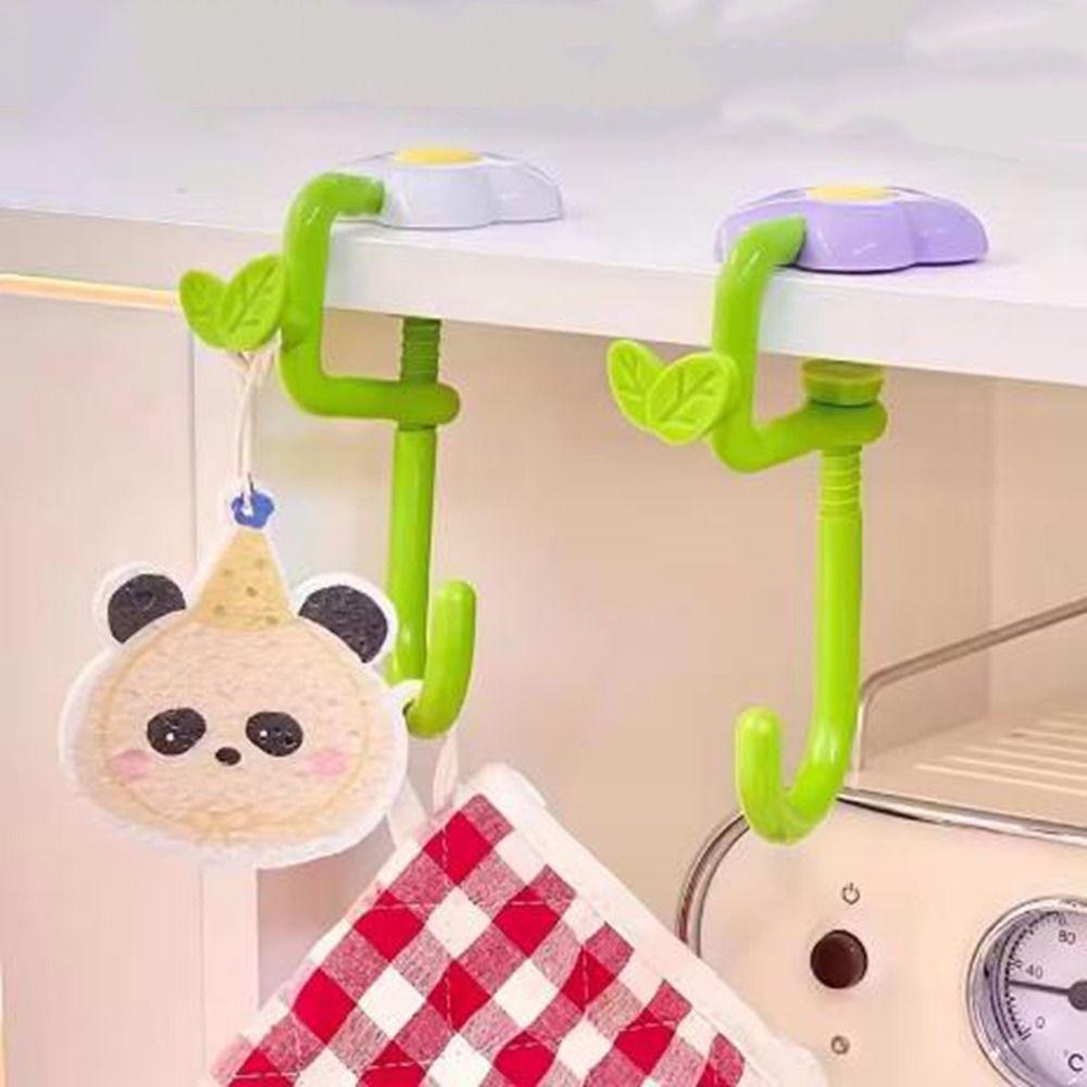 Plastic Flower Shaped Desk Hook Adjustable Desktop Storage Hook Desk Hanger  Classroom Desk