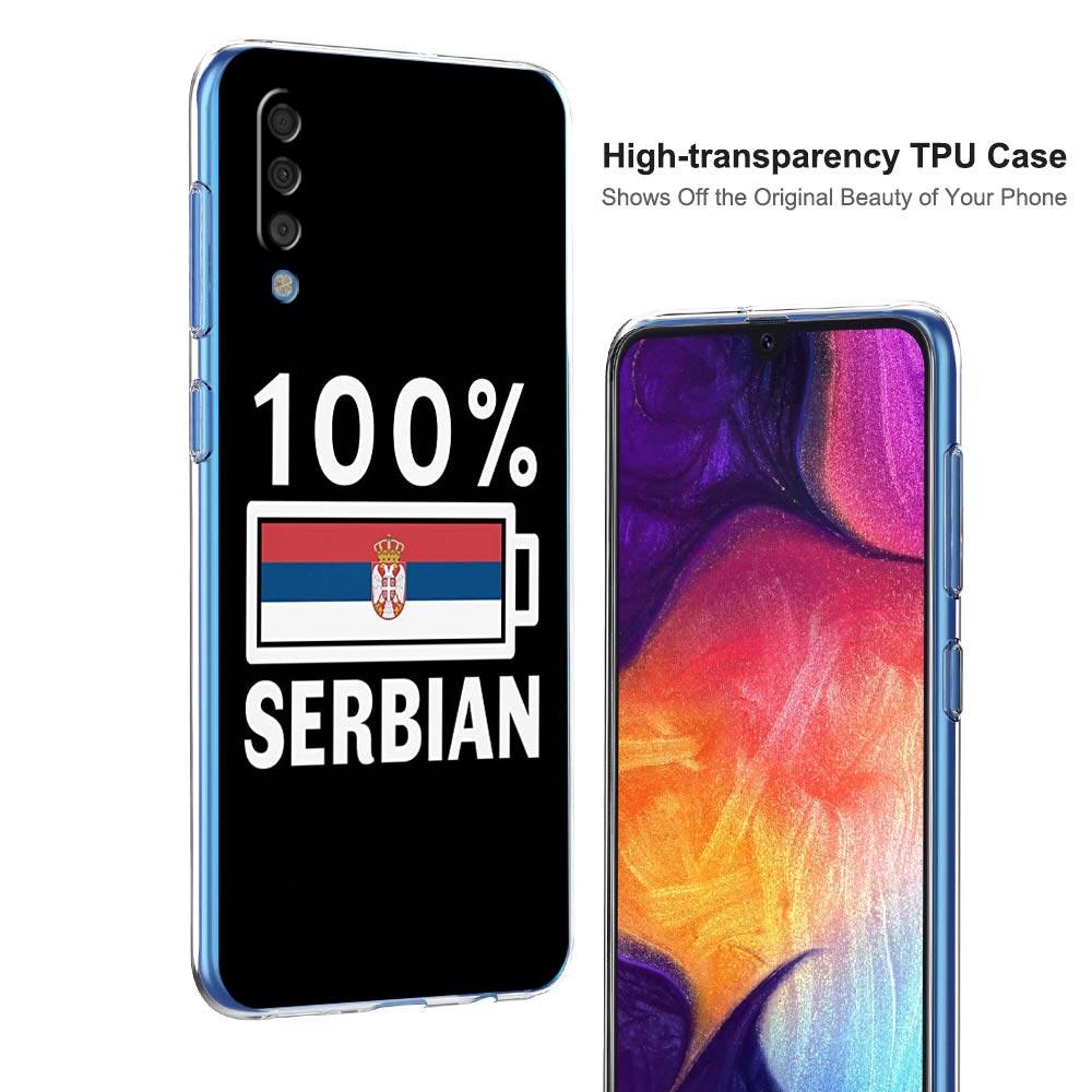 Serbia Flag For Samsung Galaxy A14 Case A50 A70 A30 A40 A20E A10 A10S A20S A02S A04S A12 A22 A32 A34 A42 A52 5G A54 Clear Cover