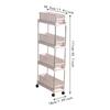 Utility Cart Sturdy Slim Storage Cart for Laundry Room Bathroom Narrow Place