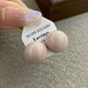 Korean version of dopamine color spherical earrings women's new fashion resin stud earrings sweet and cute round bead earrings