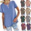 Women's Fashion Casual  Short Sleeve V Neck Blouses & Shirts International Design