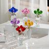 Colorful Crystal Rose Figurine - Rose Flower Gifts for Women - Wedding Party Collectible Figurines - Gift Box Included