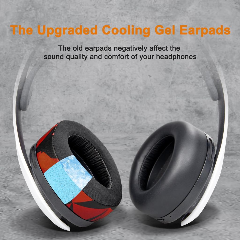 SOULWIT Chladicí gelové chrániče uší Náušníky pro Sony PULSE 3D PlayStation 5 PS5 Bezdrátová sluchátka Náhradní chrániče Chladicí chrániče uší s vysokou hustotou