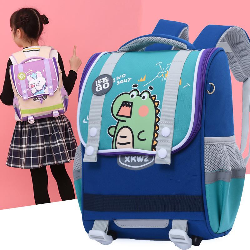 Adorable Cartoon Dinosaur And Bunny Backpack For Kids Oxford Fabric Lightweight