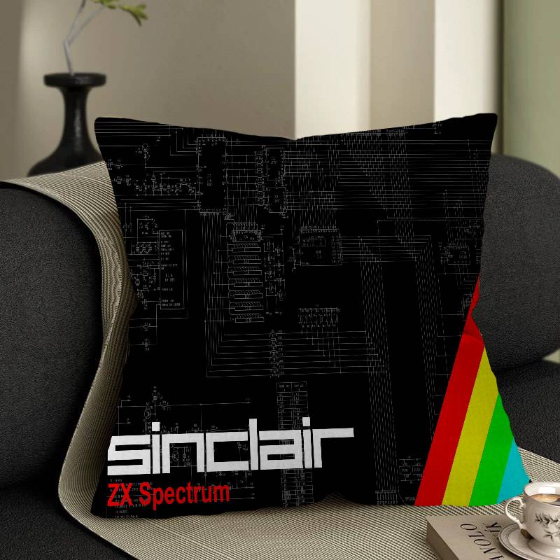 Retro Sinclair Zx Spectrum Personalized Pillow Cover Kids Bedroom Wild Party Decor Pillowcase Kid Birthday Shower Gift