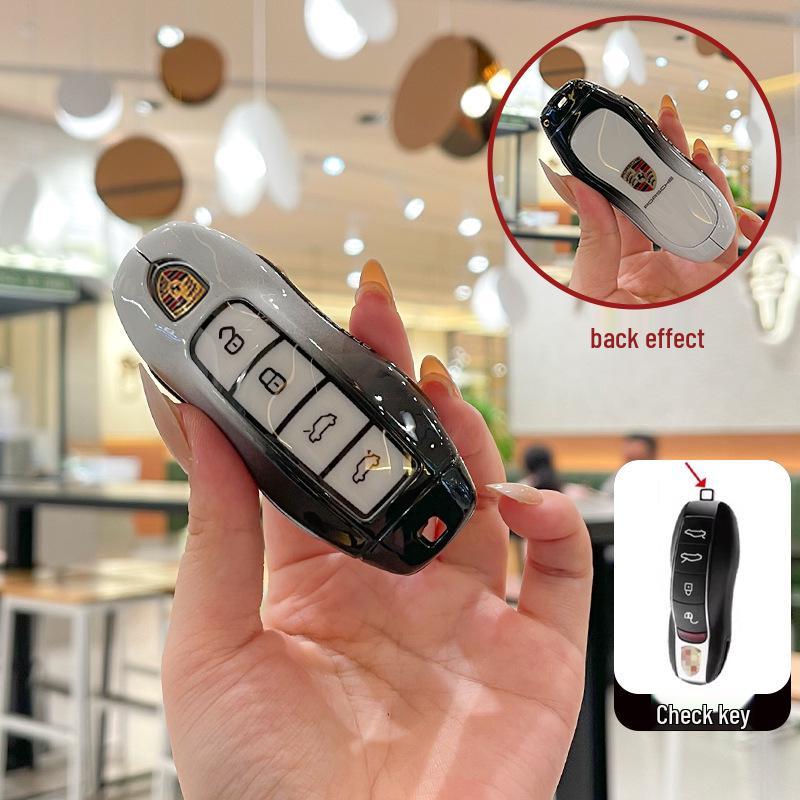 Compatible with Porsche key cases: Cayenne, Panamera, Macan, 911, 718, and Taycan.