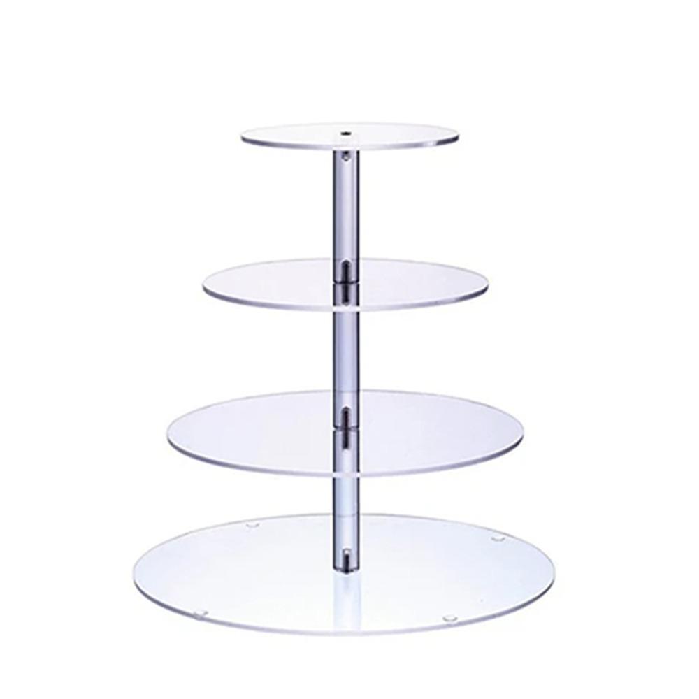 Detachable Design Acrylic Cupcake Stand Clear Cake Serving Rack Wedding Party