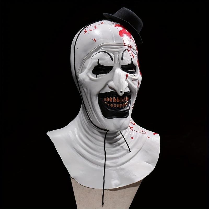 Horror Clown Mask Halloween Hat Trick Clown Headgear Masquerade Party Dress Up Demon Clown Broken Soul With Hat Clown Character