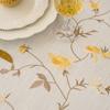 Embroidered Waterproof Linen Tablecloth Rectangle Elegant Dining Table Cover Tea Table Cloth