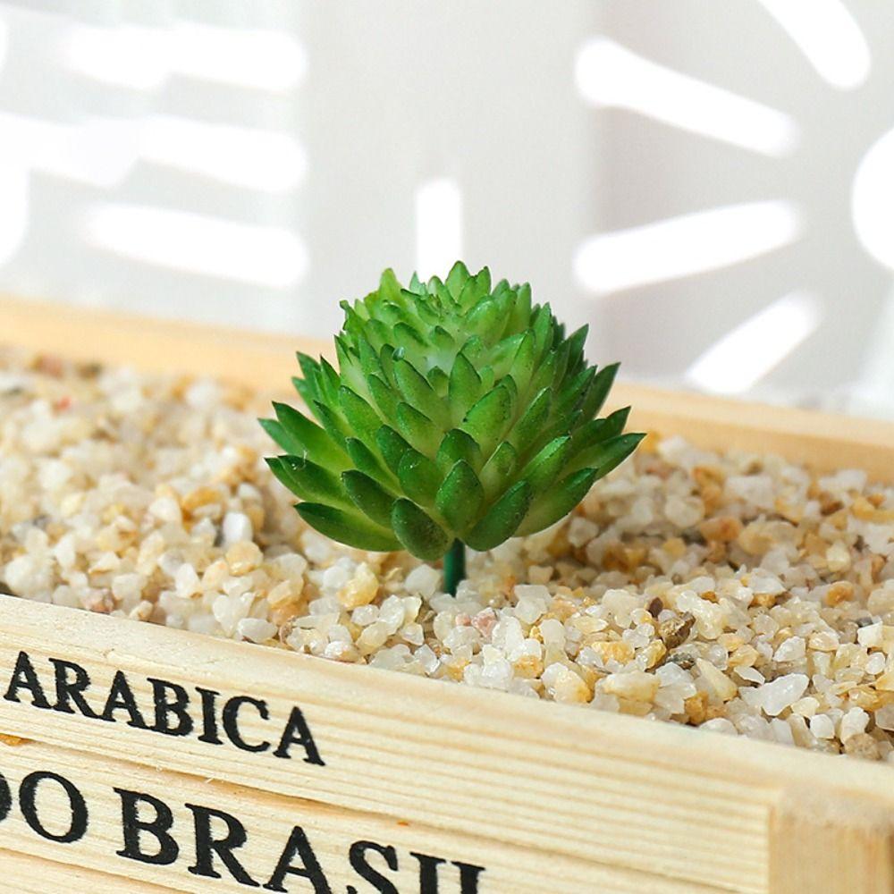 2pcs DIY Artificial Succulent Plants Mini Simulated Floral Plants  Garden