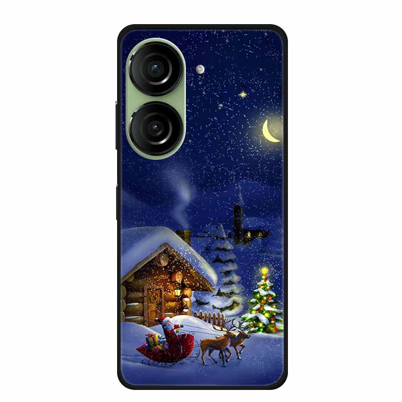 Christmas Phone Case For Asus Zenfone 10 5G AI2302 Cases Soft Silicone For Asus Zenfone 9 AI2202 Shockproof Cover Bumpers Funda