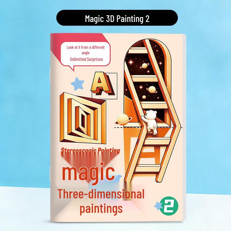 Magic 3D Art Coloring Book for Creative Kids & Teens