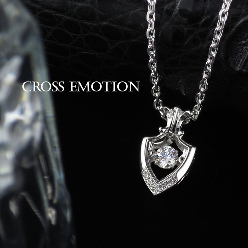 Special Edition Necklace Dancing Stone COAT OF ARMS Silver 925 Crest Shield [Cross Emotion] (Length 50cm) Men's