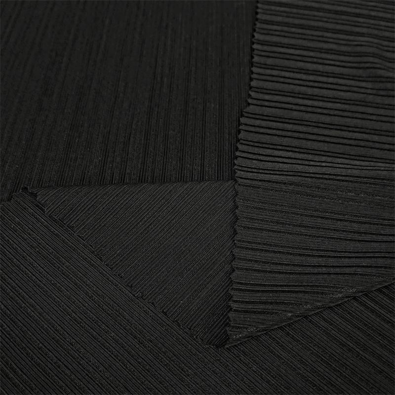 100x160cm Eis Seide Plissierter Stoff Hohe Elastizität Gestrickter Stoff für Frühling und Sommer Kleid Weitbeinige Hosen Knitterarm Streifen