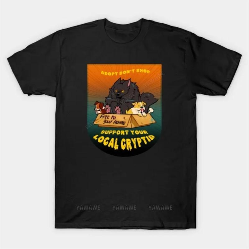 Support Your Local Cryptid T Shirt unisex tee shirt fashion tshirt topsNew arrived black short sleeve brand Unisex cotton top S