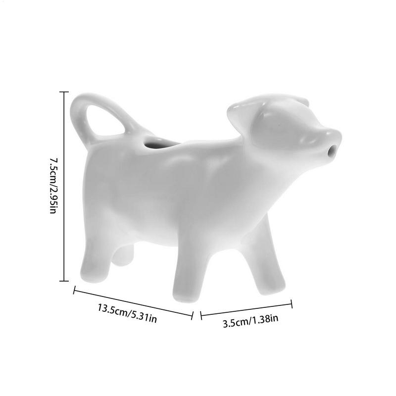 Kanna Mjölkkanna Keramisk Kanna Ko Kaffekopp Sås Gravy Dispenser Hällare Skummande Mini Behållare Serveringsbåt Skummare