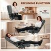 High Back Vibration Massage Office Chair with Footrest, Heated, Grey