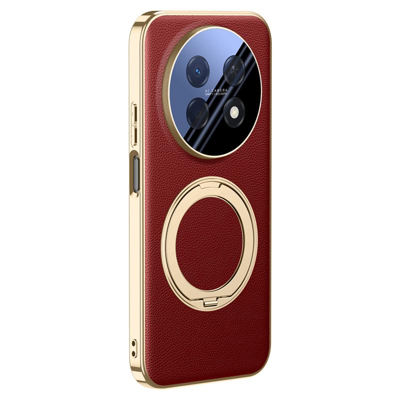For Huawei Enjoy 90 Plus and 90 Pro Max Case Delicated Leather Built-in Magnet 360° Rotation Stand Plated Screen Protecto Cover