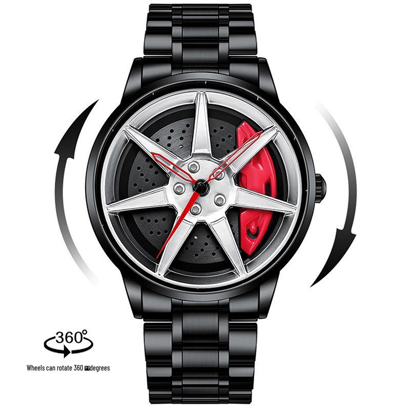 SVJ GT500 Men's 3D Skeleton Dial Wheel Watch