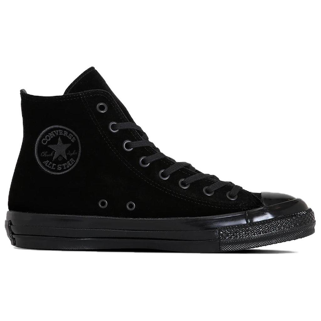 Converse All Star Velvet Hi Comfortable Thin Sole Non-Slip Wear-Resistant High-Top Skate Shoes Unisex Sneakers Black 31313321