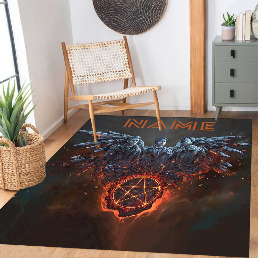 Warner (23) Customize your name rug, office chair cushion, home bedroom living room gift.