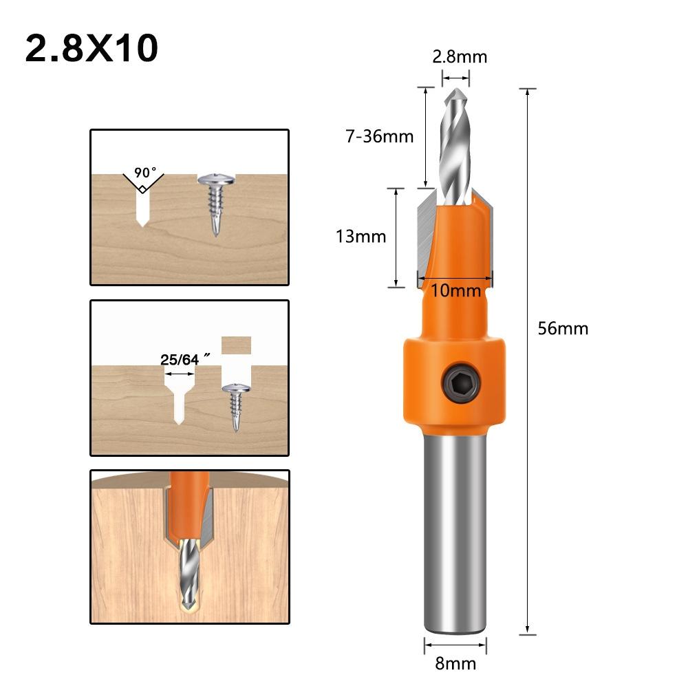Hole opener Countersink Drill Drill Bit Hexagon shank Woodworking For wood