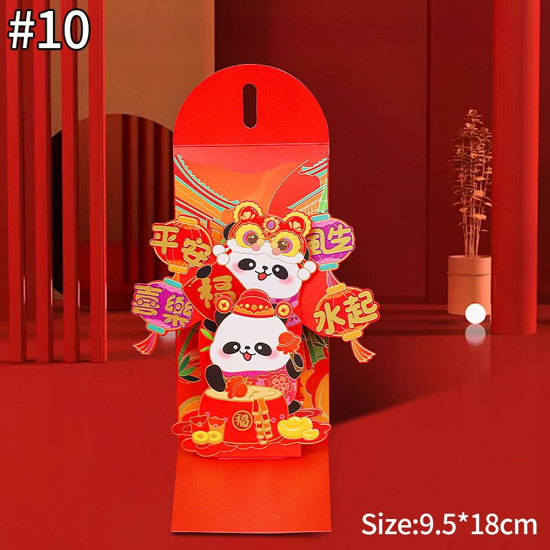 Chinese New Year 2026 Red Envelopes Spring Festival Party Favors Horse Year Red Pockets Red Paper Bag for Money Gifts Wedding