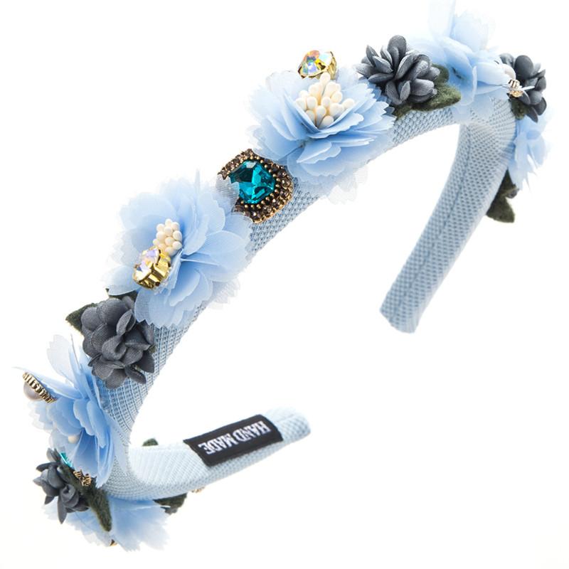 Elegant Hair Female Rhinestone Camellia Headband Ornaments Accessories Hair Pearl Lady