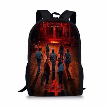 Backpack Fashion Polyester Student Schoolbag Oxford Cloth Cartoon Children'S Backpack Satchel Pencil Case Set