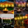 1 Set 5 In 1 Hanging Solar Fireworks Lights 450 LEDS Star Burst Light Outdoor Waterproof 8-Mode with Remote Control